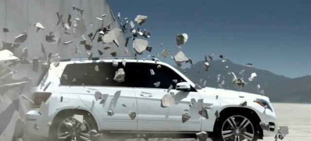 Mercedes GLK ist nicht zu stoppen: TV-Spot "Wall Breaker": In einem  aktuellen Werbefilm geht der Mercedes GLK mit dem Kopf durch die Wand