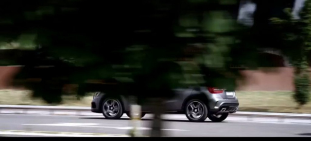 Video im Bikini-Prinzip: der neue Mercedes-Benz GLA: Mercedes-Benz veröffentlicht ein erstes Vorschau-Video zum neuem Mercedes SUV GLA