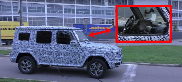Erlkönig erwischt: Spy Shot Video: Blick in den Innenraum der neuen Mercedes G-Klasse 2018