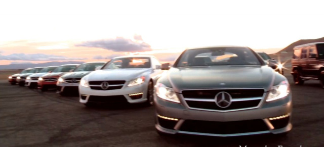 Affalterbach wie's klingt und kracht: Die Mercedes AMG Symphony: Klangvolles Video: Alle aktuellen AMG-Modelle versammeln sich zu einem geräuschvollen Spektakel