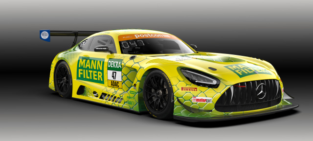 Die neue MANN-FILTER Mamba: Mercedes-AMG GT3 EVO in der Schlangenhaut