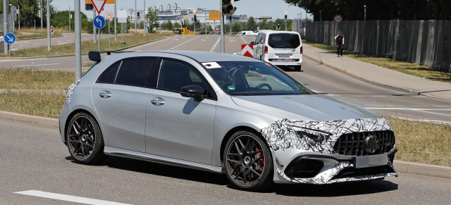 Mercedes-AMG Erlkönig erwischt: Star-Spy-Shot: aktuelle Bilder vom Mercedes-AMG A45 W177 Facelift