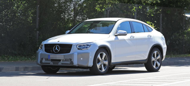 Mercedes-Benz Erlkönig erwischt: Star Spy Shot: Aktuelle Bilder vom GLC Coupé Facelift