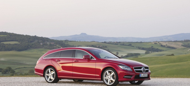 SCHÖNE STERNE 2012: Vor-Premiere des Mercedes-Benz CLS Shooting Brake: Kleine Sensation:  2013 Mercedes-Benz Modell kommt zum Mercedes-Treffen nach Hattingen