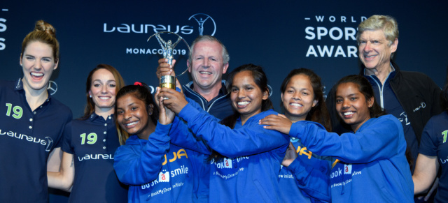 Sternstunde für das soziale Engagement von Mercedes-Benz  : Indisches Mädchen-Sportprogramm gewinnt Laureus Sport for Good Award