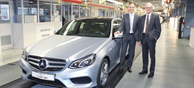 Nummer 1: Erste neue E-Klasse läuft vom Band: Produktionsstart der neuen Mercedes E-Klasse in Sindelfingen