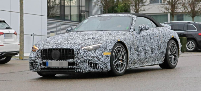 Mercedes-AMG Erlkönig erwischt: Star-Spy-Shot: Aktuelle Bilder vom neuen Mercedes-AMG SL R232