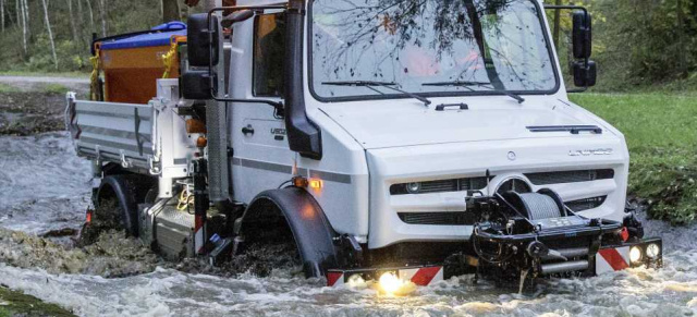 Daimler spendet 1 Mio. Euro: Unimogs und Sonderfahrzeuge helfen in den Flutgebieten