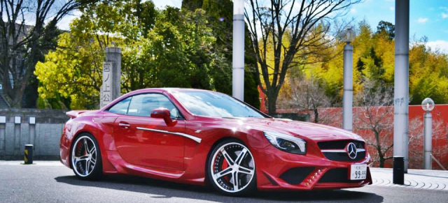 Rot & rassig: Mercedes SL63 AMG von Vitt: Mit dem Zubehör des japanischen Tuners Vitt schaut der R231 extrem angriffslustig aus