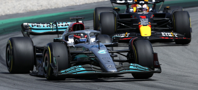 Formel 1 in Barcelona: Wieder Podium für Russell, Hamilton mit bärenstarkem Platz 5 nach Plattfuß