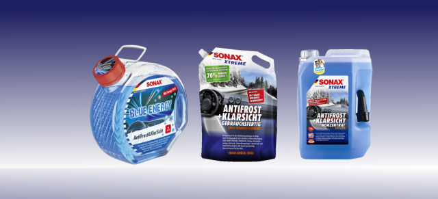 Mit Sonax durch die kalte Jahreszeit : Neu im Wintersortiment: Sonax Antifrost & Klarsicht "Blue Energy"