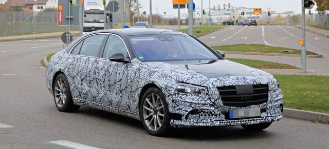 Mercedes-Benz Erlkönig erwischt: Star-Spy Shot: Neue S-Klasse W223 mit weniger Tarnung