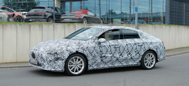 Mercedes Erlkönig erwischt: Spy Shot: neue Bilder vom vollelektrischen Mercedes CLA 2025