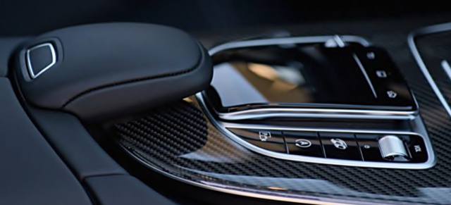 Mercedes-AMG E 63 4MATIC+ T-Modell  : Im  E63 T-Modell S213 zeigt sich das neue Touchpad ohne Dreh-Drück-Steller