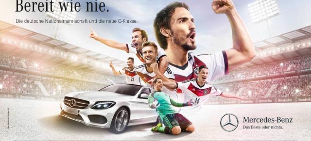 Bereit wie nie: Mercedes C-Klasse und neuer WM-Spot: Hauptdarsteller: Die Fußballnationalmannschaft und die neue C-Klasse