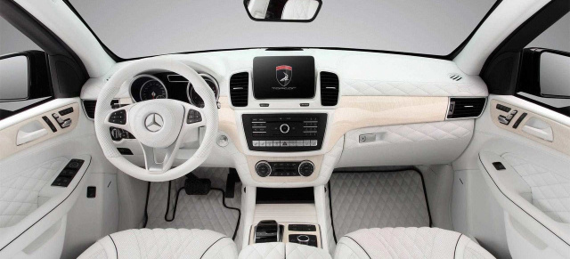 Mercedes-Benz GLE: Innnenraum-Veredelung: Weiße Pracht: Topcar möbelt das Interieur des Mercedes-Benz GLE auf
