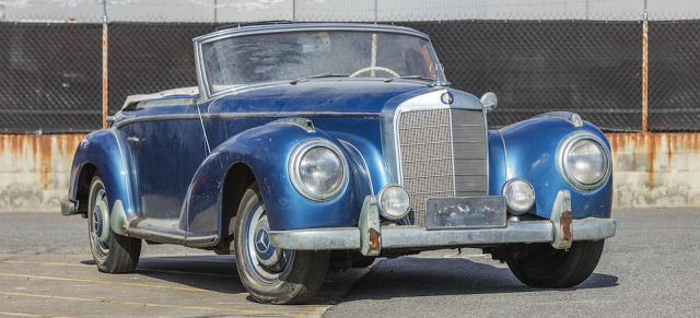 Sterne unterm Hammer: 1 von 141 produzierten Fahrzeugen: Scheunenfund: 1953 Mercedes-Benz 300S Roadster