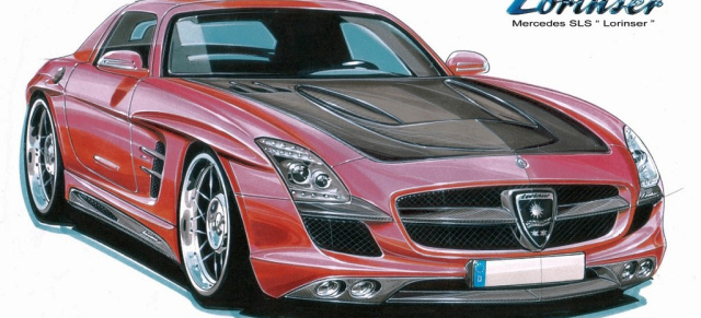 Lorinser: getunte SLS-Studie: Retro-Tuning: Mercedes Tuner Lorinser präsentiert zwei Reißbrett-Studien für den Mercedes-Benz SLS AMG - 