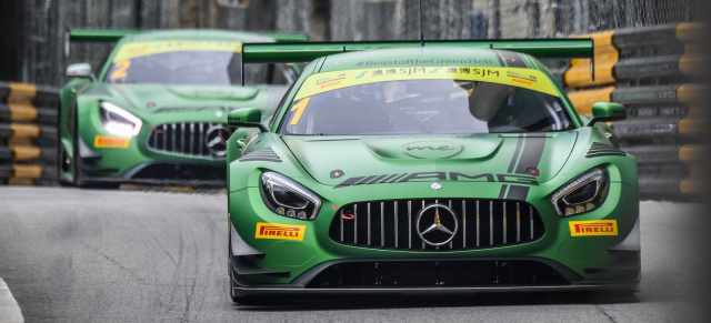 Das Team Mercedes-AMG Driving Academy beim FIA GT World Cup in Macau: Eine WM ohne richtiges Rennen und ein Audi-Champion ohne Sieg, dafür mit Mega-Crash!