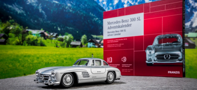 Mercedes-Benz Modellbau-Adventskalender von FRANZIS: Detailgetreue Mercedes-Bausätze: 300 SL, G-Klasse und AMG GT