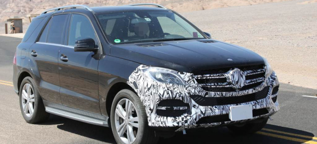 Erlkönig erwischt: Mercedes-Benz M-Klasse: Aktuelle Bilder vom Facelift des Oberklasse-SUV