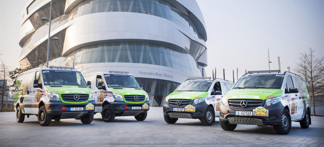 Mit seriennahen Transportern in die Wüste: Mercedes-Benz Vans startet mit vier Teams bei der Aïcha des Gazelles 