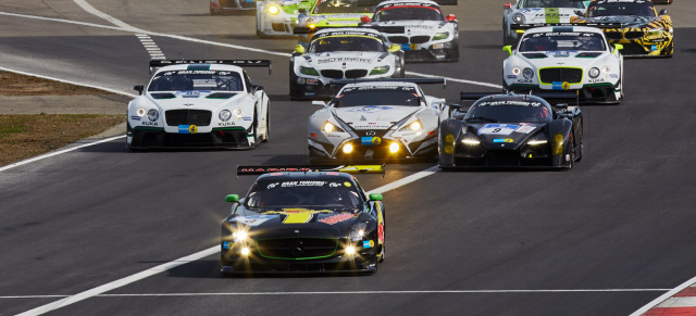 Qualifikationsrennen für die 24h auf der Nordschleife: Nach starker Fahrt fehlte am Ende das Glück für den Haribo-SLS.