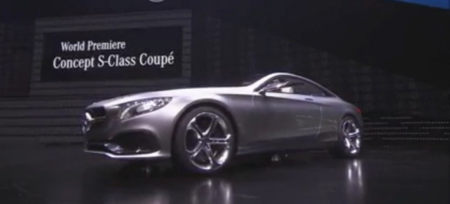 Zum immer wieder Angucken: Präsentation des Mercedes Concept S-Class Coupé auf IAA (Video): Schön anzusehen: Das Debüt des Oberklasse-Coupé Konzeptfahrzeugs auf dem Show-Parkett in Frankfurt  
