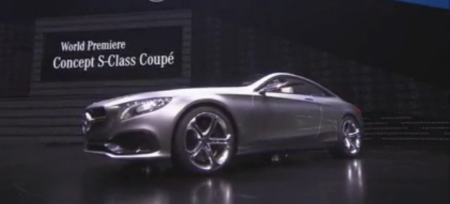 Zum immer wieder Angucken: Präsentation des Mercedes Concept S-Class Coupé auf IAA (Video): Schön anzusehen: Das Debüt des Oberklasse-Coupé Konzeptfahrzeugs auf dem Show-Parkett in Frankfurt