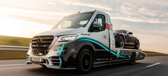 Mercedes-Sprinter Petronas Edition von Kegger: Mercedes-Autotransporter im Rennsportlook