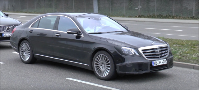 Erlkönig erwischt: Mercedes-Benz S-Klasse MOPF: Spy Shot Video: Aktuelle Bilder vom Mercedes-S-Klasse-Facelift  