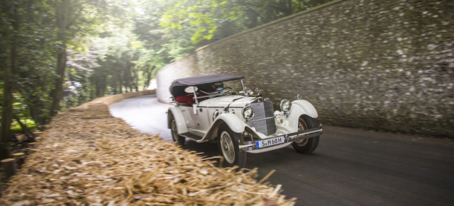 Automobile Klassik am mondänen Wasserschloss : Das zeigt Mercedes-Benz Classic auf Schloss Dyck