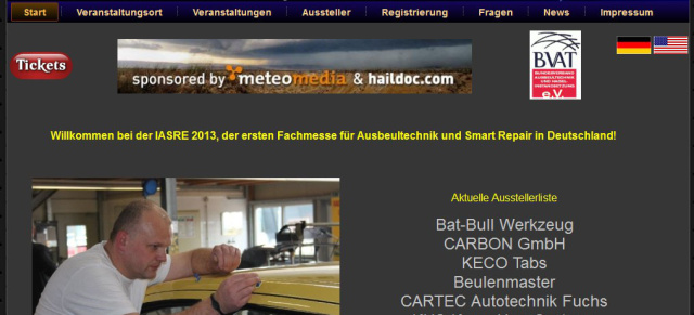 22.-24.02.: IASRE 2013 - Fachmesse für Ausbeultechnik und Smart Repair: In Halle an der Saale findet die erste Messe für Beulendoktoren & Co. statt