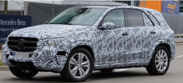 Mercedes-Benz Erlkönig: Mercedes GLE : Spy Shot: Mercedes Benz GLE mit weniger Tarnung und Innenraum erwischt