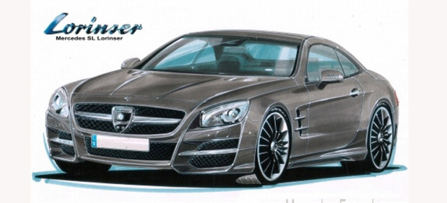 Visionär: Lorinser Entwurf für den neuen Mercedes SL : Der Tuner bereitet ein Performance-Kit für den neuen Mercedes-Luxusroadster vor
