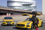 Usher in da house! Popstar besucht AMG: Nach Motoren-Montage testet der Superstar den neuen A 45 AMG