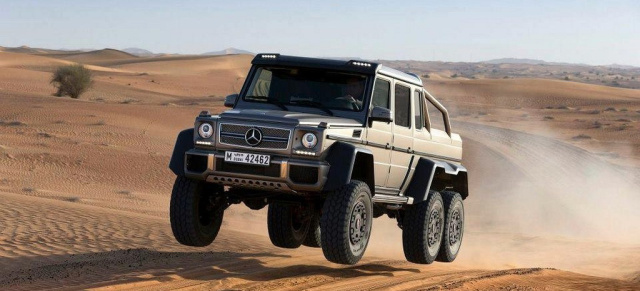 Built like a Tank!  Der Mercedes G63 AMG 6 x 6 kann auch gepanzert bestellt werden: Amerikanischer Spezialfahrzeugbauer bietet beschussfeste G 63 AMG 6x6 für rund 1 Million Euro an.