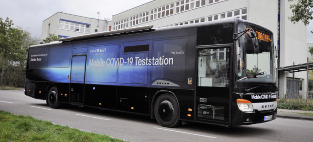 Daimler Buses unterstützt den Kampf gegen das Coronavirus: Setra Überlandbus als mobile COVID-19-Teststation