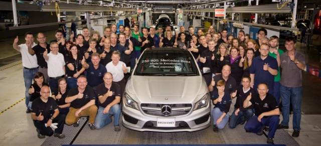 Die Viertelmillion ist voll: 250.000ster Mercedes-Benz läuft im Werk Kecskemét vom Band : Produktionsjubiläum im ungarischen Mercedes-Benz Werk