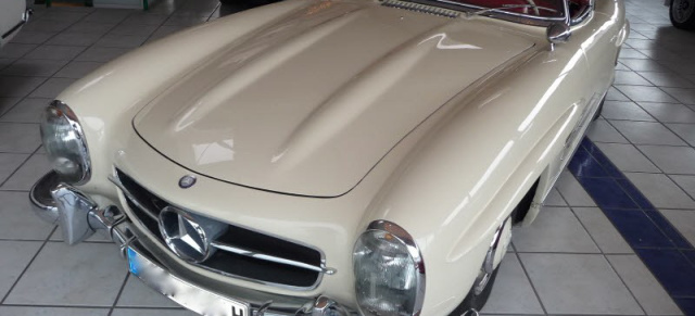 Der Mercedes 300 SL von Romy Schneider...: Ein ganz besonderer Mercedes 300 SL Roadster aus 1958/Text & Fotos: Sebastian Hoffmann