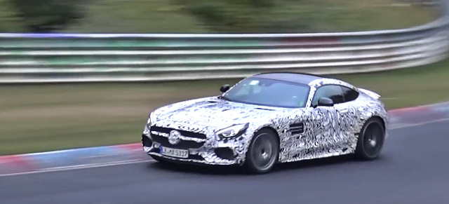 Erlkönig erwischt: Mercedes-AMG GT Black Series: Spy Shot Video: Mercedes-AMG GT Black Series auf dem Nürburgring gefilmt?