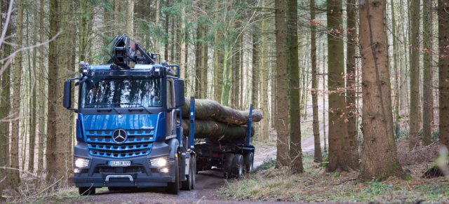 Mercedes-Benz Arocs at work: Mercedes-Benz Arocs 2658 L 6×4 im Langholztransport