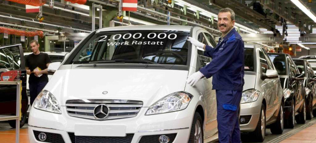 Produktionsjubiläum im Mercedes- Werk Rastatt: Seit 1997 wurden  zwei Millionen Mercedes A-Klassen produziert