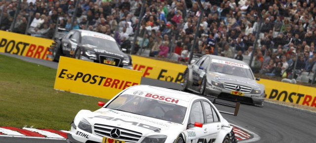DTM Brands Hatch: Paul Di Resta siegt: Mercedes gewinnt 6 von bislang 7 Rennen - drei Mercedes C-Klasse AMG führen DTM-Gesamtwertung an - Bruno Spengler weiter vorn