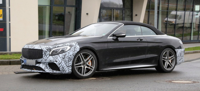 Mercedes-Benz Erlkönig erwischt: Spy Shot: Aktuelle Bilder vom Mercedes-AMG S63 Cabriolet Facelift