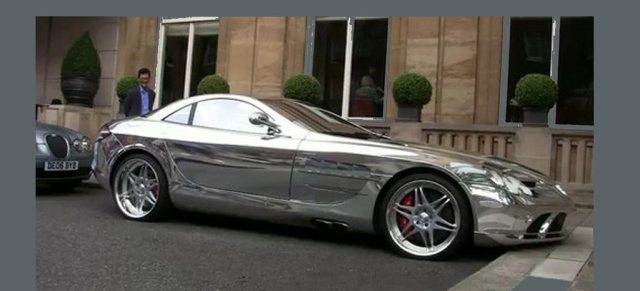 Hot or not: Voll "verchromter" MB SLR McLaren im Video: Ihre Stimme ist gefragt: Wie gefällt Ihnen der Chrom-Look des Mercedes-Supersportwagenl? Die Abstimmung finden Sie unter dem Video! 