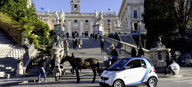 Ciao Roma! car2go startet Mitte März in Rom : Daimler-Mietwagen-Service geht mit  300  smart fortwo  an den Start