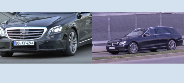 Erlkönige erwischt: Mercedes S-Klasse MoPf & E-Klasse T-Modell S213: Spy Shot Duo: Aktuelle Bilder vom kommenden E-Klasse-Kombi und dem S-Klasse Facelift