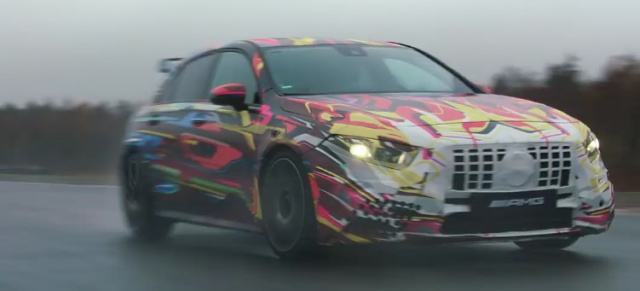 Mercedes-AMG A45 W177: Teaser-Video: Auf der Piste in Aktion gefilmt: der neue Mercedes-AMG A45 