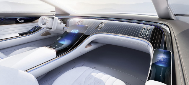 IAA 2019: Reingucker in die Mercedes EQ Weltpremiere: EQS-Showcar inside: So sieht es in der elektrischen S-Klasse aus